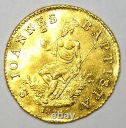 1824 Italy Firenze Gold Leopold II Zecchino Fiorino Choice AU / UNC MS Details