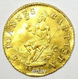1824 Italy Firenze Gold Leopold II Zecchino Fiorino Choice AU / UNC MS Details