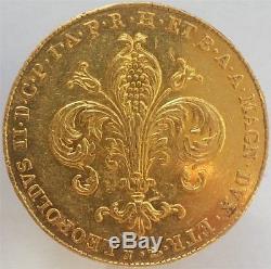 1827 Gold 80 Fiorini Italy-tuscany, Ext. Rare, Uncirculated