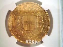 1835 Italy Anchor Sardinia 100 Lires Gold Coin