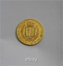 1841-P Italy Kingdom Of Sardinia 20 Lire Gold Coin Key Date XF