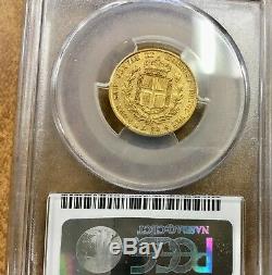 1842 P ITALY Sardinia 20L GOLD. 900 gold. 186 toz PCGS AU 53