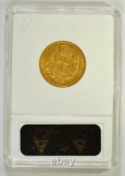 1849-P Italy-Sardinia 20 Lire Gold Coin with Carlo Alberto, Certified XF45 ANACS