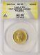 1849-P Italy Sardinia Anchor Gold 20 Lire ANACS AU50 Details Polished