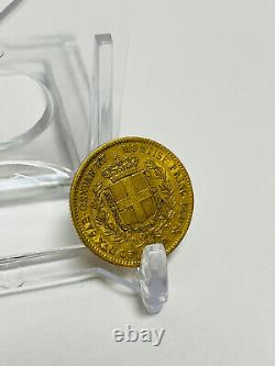 1851 Italian States Sardinia Victor Emmanuel II. Gold 20 Lire Coin