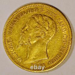 1851 Italy-Sardinia 20 Lire Gold Coin with Vittorio Emanuele II