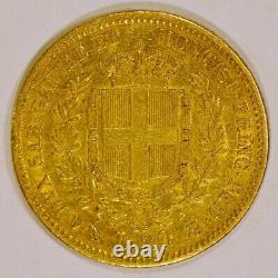 1851 Italy-Sardinia 20 Lire Gold Coin with Vittorio Emanuele II