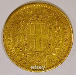 1851 Italy-Sardinia 20 Lire Gold Coin with Vittorio Emanuele II