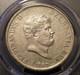 1857 italy naples sicily 120 grana pcgs au53 about uncirculated gold shield coin