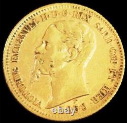 1858 Gold Sardinia Italy 20 Lire Vittorio Emanuele II Coin