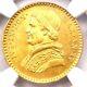 1860 Italy Papal States Pius IX Gold 2.5 Scudi Coin NGC MS66 (Gem BU) Rare