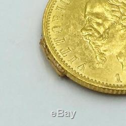 1862 Italy Vittorio Emanuele II 20 Lire Fine Gold Coin. 20 Troy Ounces