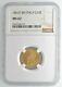 1863T BN Italy 10 Lire Gold Coin NGC MS 62 KM# 9.2 Vittorio Emanuele II Low POP