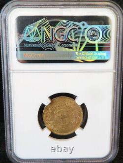 1863T BN Italy Gold 20 Lire NGC AU58 FREE Shipping