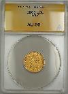 1863 Italy 10L Lire Gold Coin ANACS AU-50