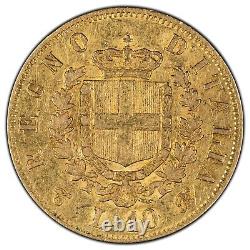 1863 Italy 10 Lire Gold Coin Vittorio Emanuele II