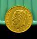 1863 T-BN Italy 20 Lire 90% Gold XF/AU
