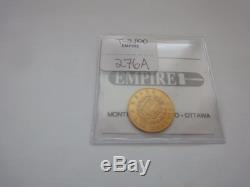 1863 T-BN- Italy Gold 10 Lire Coin N. G. C. Graded C129913 Vittorio Emanuele II