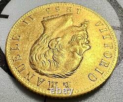1865 £ 20 REGNO D'ITALIA. 900 GOLD 20 LIRE ITALY COIN Vittorio Emmanuel II
