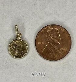 1865 Gold Coin Maximiliano Emperador In 14k Gold Pendant