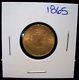 1865 Italy 20 Lire Gold Coin Free Shipping
