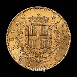 1865 Italy 20 Lire Gold Coin Luster KM 10.1.1867 AGW AU -G1648
