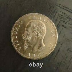 1865 Italy Gold 20 Lire Vittorio Emanuele