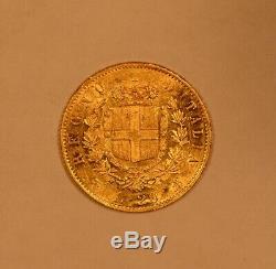 1865 Italy gold 20 Lire for Vittorio Emanuele II