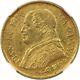1867R XXII Italy Gold 10 Lire, Papal States, NGC AU53