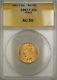 1867-T Italy 20L Lire Gold Coin ANACS AU-50