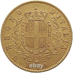 1878 R 20 Lire Italy Coin Gold Vittorio Emanuele II Roma Mint (MO3868-)