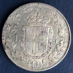 1879 R ITALY 5 LIRE COIN 5 Lire Umberto I AU