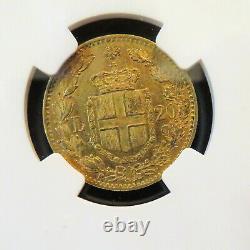 1881R Italy Gold 20 Lire NGC AU58 FREE Shipping