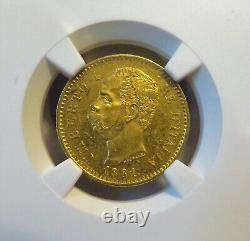 1881R Italy Gold 20 Lire NGC MS63 FREE Shipping