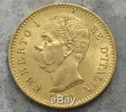 1881 Italy 20 Lira Gold Coin