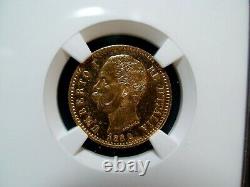 1882R ITALY TWENTY LIRA GOLD NGC MS62 PROOF LIKE GOLD 20L Coin PRICED TO SELL