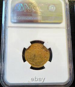 1882R Italy Gold 20 Lire NGC AU58 FREE Shipping