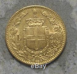 1882 Italy 20 Lira Gold Coin