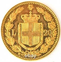 1882 Italy 20 Lira Gold Coin KM# 21 Umberto II