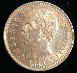 1882 Italy, 20 Lire Gold Coin! Uncertified