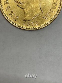 1882 R ITALY 20 Lire Uncirculated? Gold coin