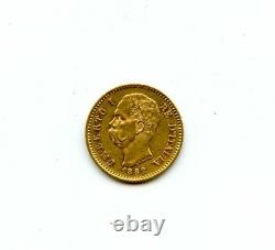 1882-R Italy 20 Lira Umberto I. 1867 ozt Gold Coin