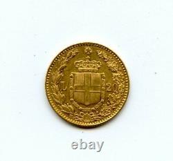 1882-R Italy 20 Lira Umberto I. 1867 ozt Gold Coin