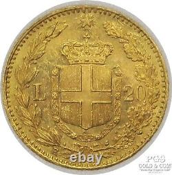 1882 R Italy 20 Lire Gold Coin Umberto KM-21 Rome Foreign Gold Coin 21530
