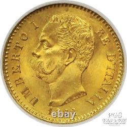1882 R Italy 20 Lire Gold Coin Umberto KM-21 Rome Foreign Gold Coin 21531