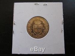 1882 R Italy Gold 20 Lira in GEM BU Condition