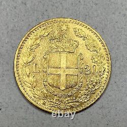 1882-R Italy Umberto I GOLD 20 Lira Proof Like