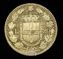 1882-R Italy Umberto I GOLD 20 Lira Proof Like