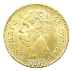 1882 R (Rome) Italy 20L Lire Gold Coin Ungraded Great Condition NO RESERVE