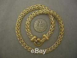 18k Gold Roberto Coin Woven Wheat Chain Necklace 41.5 Gr Not Scrap